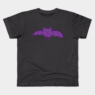 Purple Happy Bat Kids T-Shirt